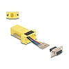 Delock D-Sub 9-tűs anya RJ12 anya összekötő adapter sárga
