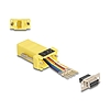 Delock D-Sub 9-tűs anya RJ45 anya összekötő adapter sárga