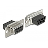 Delock D-Sub 9-tűs csatlakozódugó RJ50 anya összekötő adapter szürke