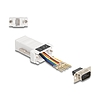 Delock D-Sub 9-tűs dugó RJ45 anya összekötő adapter fehér
