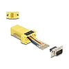 Delock D-Sub 9-tűs dugó RJ45 anya összekötő adapter sárga