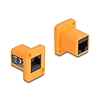 Delock D-típusú Modul RJ45 anya anya narancssárga