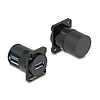Delock D-típusú Modul USB 5 Gbps A-típusú hüvely - hüvely 90 fokban ívelt