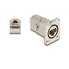 Delock D-típusú RJ45 beépített csatlakozó Cat.6A STP fém