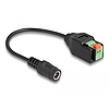 Delock DC 5,5 x 2,1 mm anya - Terminal Block Adapter nyomógombbal 15 cm