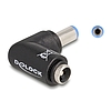 Delock DC adapter 5,5 x 2,1 mm apa 5,5 x 2,1 anya 90 -ban hajlított