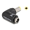 Delock DC adapter 5,5 x 2,5 mm apa 5,5 x 2,5 anya 90 -ban hajlított