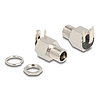 Delock DC csatlakozó anya 5,5 x 2,1 mm-es forrasztott foglalatfej verzióval ívelt - Hexagon 20 V / 10 A