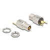 Delock DC csatlakozó anya 5,5 x 2,5 mm-es forrasztott foglalatfej verzióval - kerek 20 V / 15 A