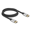 Delock DisplayPort kábel 16K 60 Hz 2 m ezüst fém