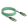 Delock DisplayPort kábel 16K 60 Hz 2 m zöld fém