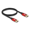 Delock DisplayPort kábel 8K 60 Hz 1 m piros fém