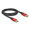 Delock DisplayPort kábel 8K 60 Hz 2 m piros fém