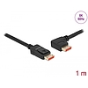 Delock DisplayPort kábel egyenes csatlakozódugóval - balra néző csatlakozódugóval 8K 60 Hz 1 m (87044)