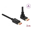 Delock DisplayPort kábel egyenes csatlakozódugóval - csatlakozódugóval 90 ívelt felfelé 8K 60 Hz 3 (87056)