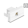 Delock Easy 45 Modul RJ12 jack - RJ12 jack UTP fehér