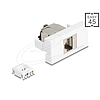 Delock Easy 45 Modul RJ45 jack aljzat az LSA Cat.6A STP-hez zárókapoccsal és kábelrögzítés nélkül
