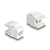 Delock Eszközmentes, borított Keystone modul RJ45 anya - LSA Cat.6A mini