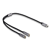 Delock Fejhallgató adapter USB Type-C apa DAC 24 Bit / 96 kHz Hi-Res - 2 db. 3,5 mm-es, 3 tűs sztereo jack anya