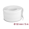 Delock Fonott kábelharisnya tépőzárral 5 m x 32 mm fehér (20818)