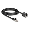 Delock Hálózat bővítő kábel RJ45 apa - RJ45 anya Cat.6A S/FTP 3 m fekete