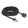 Delock Hálózat bővítő kábel RJ45 apa - RJ45 anya Cat.6A S/FTP 7,5 m fekete
