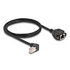 Delock Hálózat bővítő kábel S/FTP RJ45 apa 90 hajlított - RJ45 beépített anya Cat.6A 1 m fekete