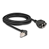 Delock Hálózat bővítő kábel S/FTP RJ45 apa 90 hajlított - RJ45 beépített anya Cat.6A 3 m fekete