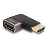 Delock HDMI adapter apa - anya 90 balra hajlítva 8K 60 Hz szürke fém