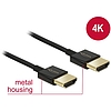 Delock HDMI-kábel Ethernettel - HDMI-A-csatlakozódugó > HDMI-A-csatlakozódugó, 3D, 4K,0,25 m, vékony (85117)