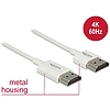 Delock HDMI-kábel Ethernettel - HDMI-A-csatlakozódugó > HDMI-A-csatlakozódugó, 3D, 4K, 3 m, vékony (85138)