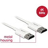 Delock HDMI-kábel Ethernettel - HDMI-A-csatlakozódugó > HDMI-A-csatlakozódugó, 3D, 4K, 4,5 m, vékony (85139)
