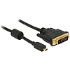 Delock HDMI-kábel Micro-D-csatlakozódugóval > DVI 24+1 csatlakozódugó 1 m (83585)