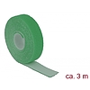 Delock Hurkolható rögzítők, 3 m x 20 mm (H x Sz) tekercs, zöld (18730)