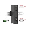 Delock Ipari Hub 4 x USB 2.0 A-típusú 15 kV ESD védelemmel és DIN sín beépítéssel