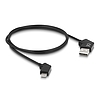 Delock Kábel A-típusú USB 2.0 apa - USB Type-C apa elforgatható gyors töltő funkcióval 60 W 1,2 m