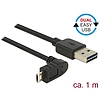 Delock Kábel, EASY-USB 2.0-s A-típusú csatlakozódugó > EASY-USB 2.0-s Micro-B típusú csatlakozódugó, (83848)