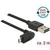 Delock Kábel, EASY-USB 2.0-s A-típusú csatlakozódugó > EASY-USB 2.0-s Micro-B típusú csatlakozódugó, (83856)