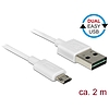 Delock Kábel, EASY-USB 2.0-s A-típusú csatlakozódugó > EASY-USB 2.0-s Micro-B típusú csatlakozódugó, (84808)