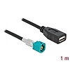 Delock Kábel HSD Z apa - A-típusú USB 2.0 anya 1 m (90487)