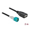 Delock Kábel HSD Z apa - A-típusú USB 2.0 anya 2 m (90488)