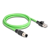 Delock Kábel M12 A kódolt 8 tűs apa - RJ45 apa PUR (TPU) 1 m