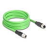 Delock Kábel M12 X kódolt 8 tűs apa - anya PUR (TPU) 5 m