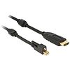 Delock Kábel mini Displayport 1.2-dugós csatlakozó csavarral > HDMI-csatlakozódugó 4K aktív fekete2m (83730)