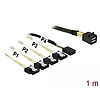 Delock Kabel Mini SAS HD SFF-8643 > 4 x SATA 7 Pin + Sideband 1 m Metall (85732)