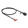 Delock Kábel RJ45 anya szabad végű kábelátvezetők Cat.5e 50 cm hosszú, fekete