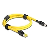 Delock kábel RJ45 dugó Cat.6-Mini I/O 8 tűs D-alakú 2-es típusú dugó 1 m sárga