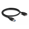 Delock Kábel USB 3.0 A-Típusú dugó - Micro-B Típusú dugó csavarokkal ellátott 0,5 m (87798)