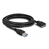 Delock Kábel USB 3.0 A-Típusú dugó - Micro-B Típusú dugó csavarokkal ellátott 1 m (87799)