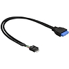 Delock kábel USB 3.0 tűs header female > USB 2.0 tűs header male (83095)